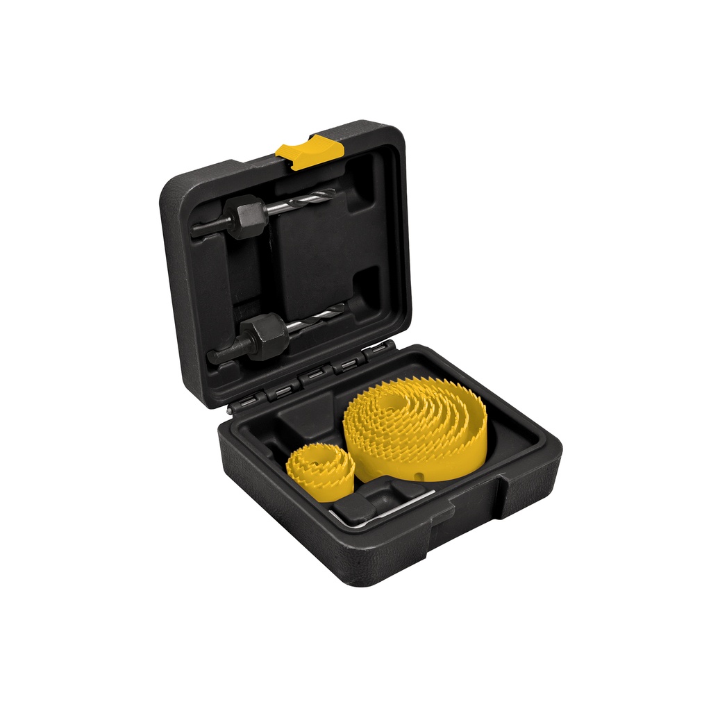 Juego de 12 brocasierras, 2 mandriles y llave allen, Pretul