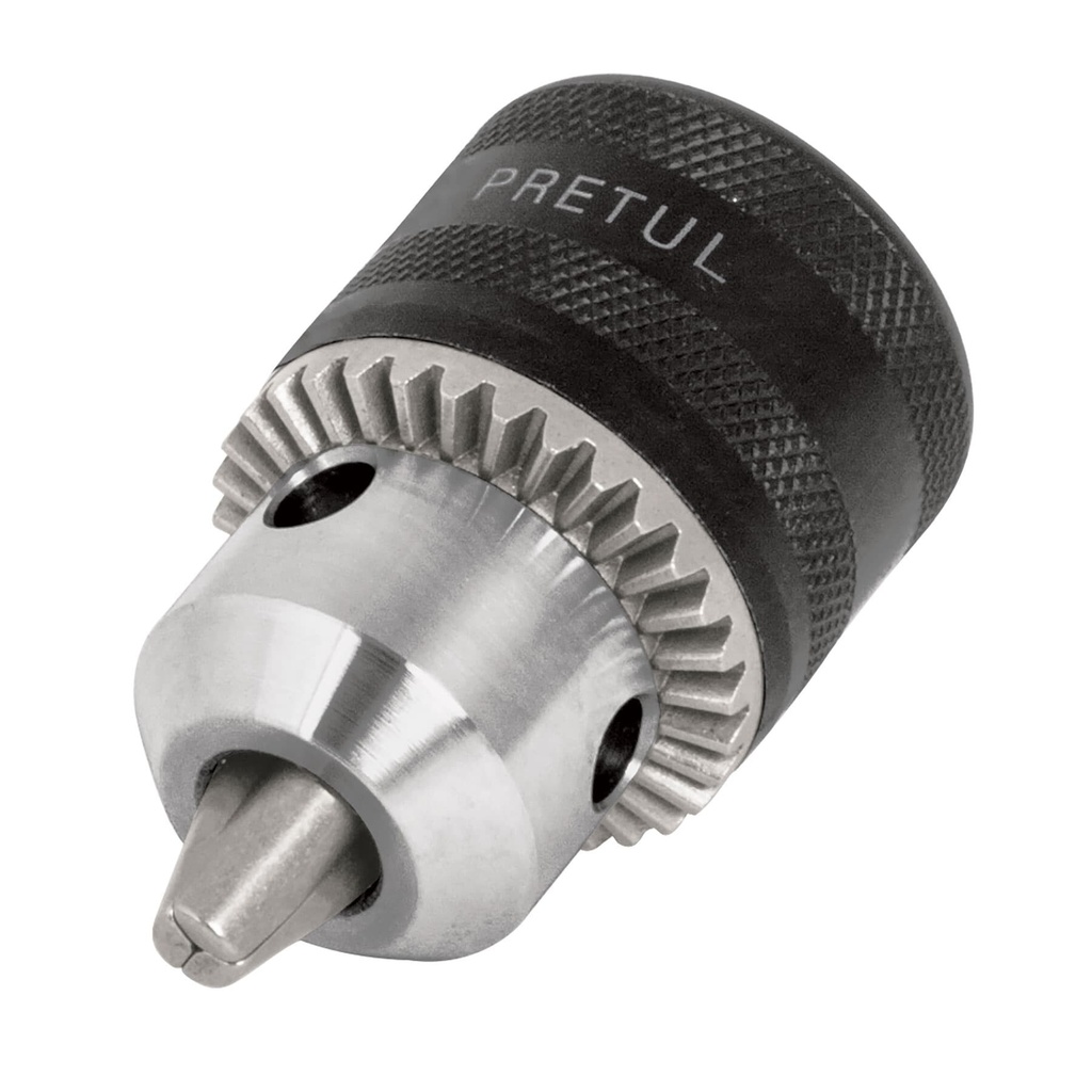 [BRO-3/8N-P] Broquero 3/8" con llave, cuerpo moleteado, PRETUL