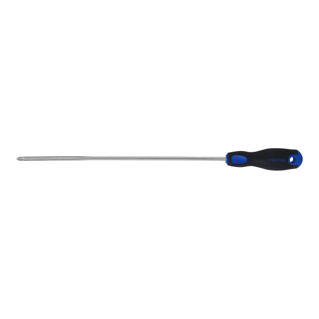 [DP-1/4X12BP] Desarmador de cruz 1/4' x 12' mango Comfort Grip, PRETUL
