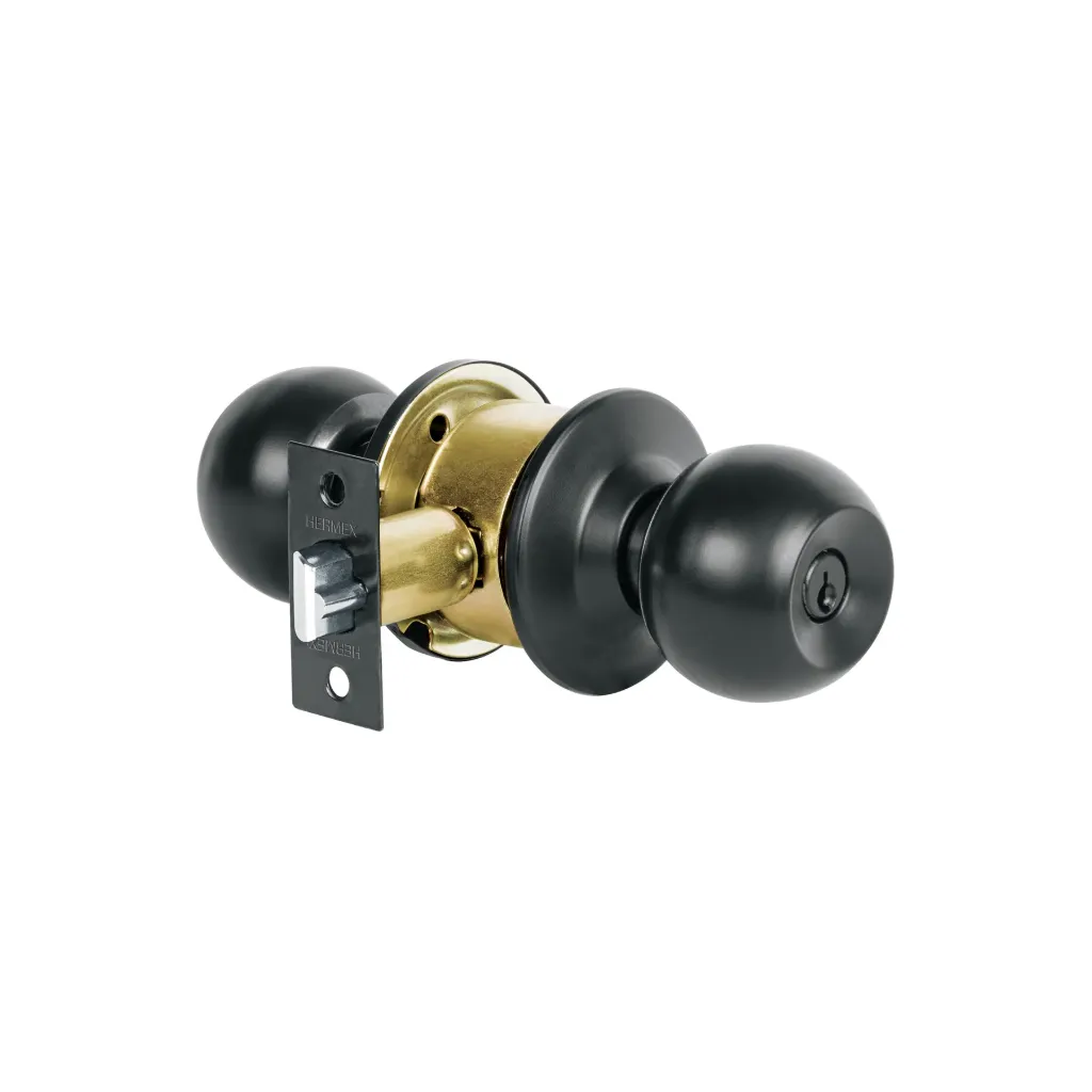 Combo cerraduras, llave-mariposa, Negro, Hermex Basic