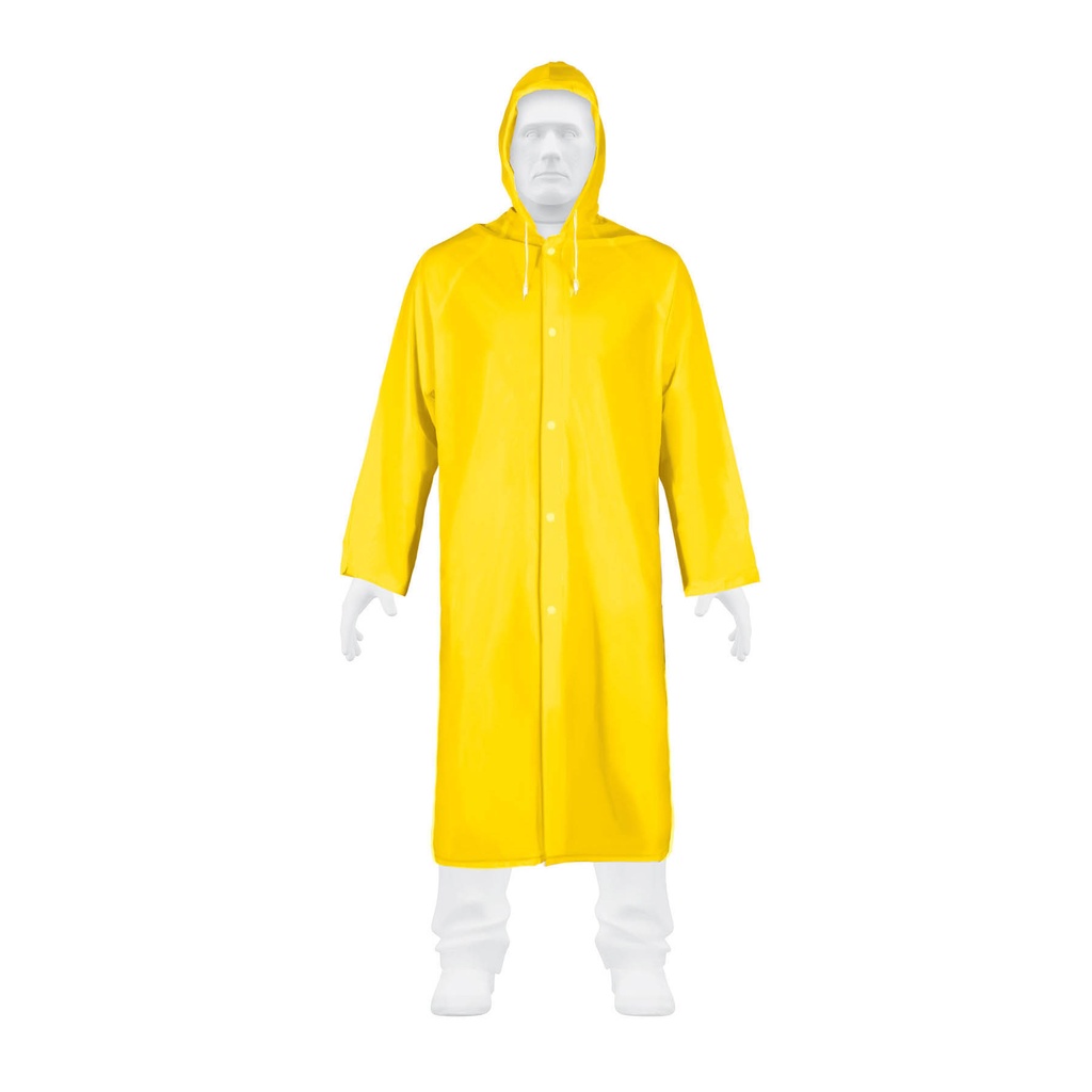 [IMPER-XL-P] Gabardina impermeable ligera de PVC, talla XG, Pretul