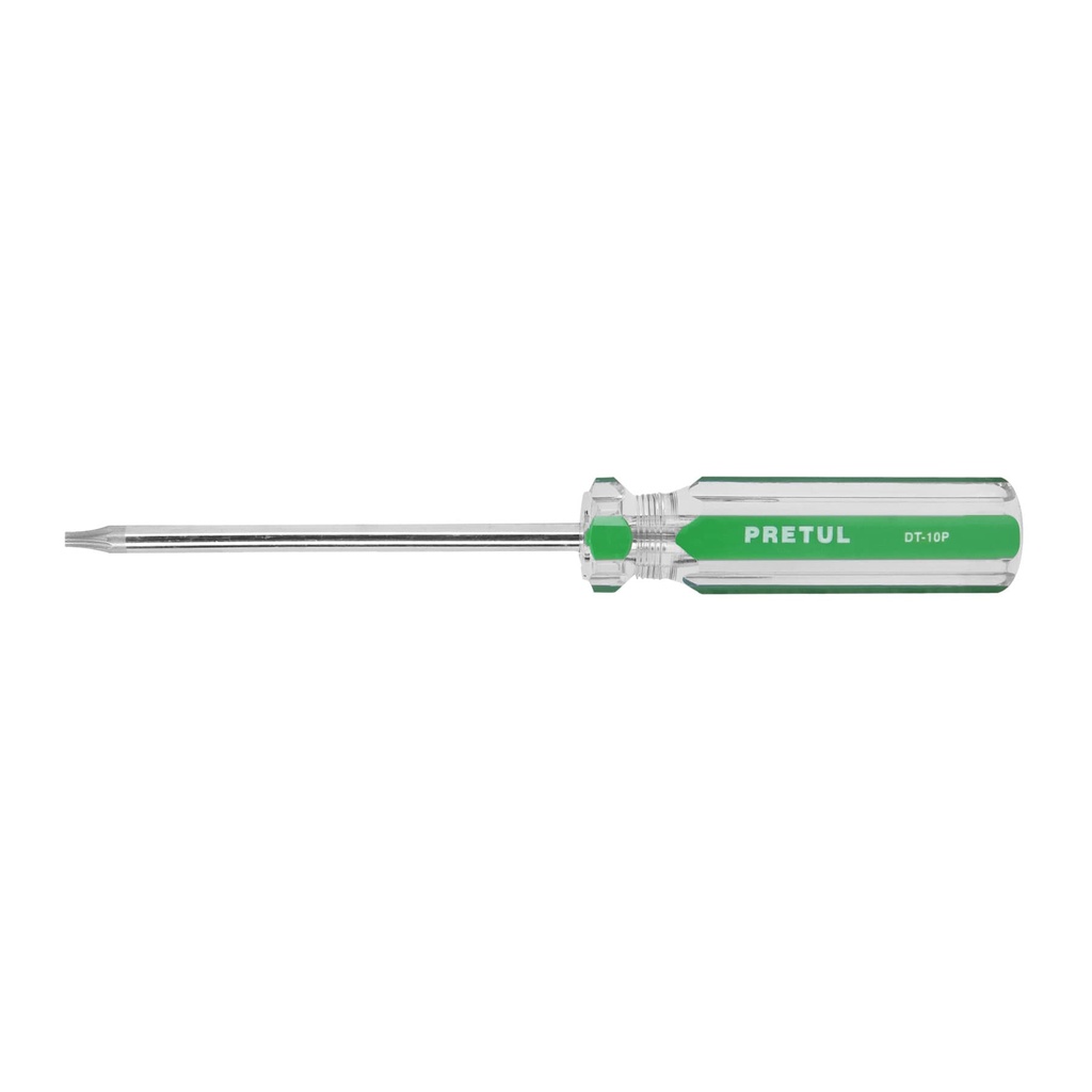 [DT-10P] Desarmador punta Torx T 10 mango de PVC, Pretul