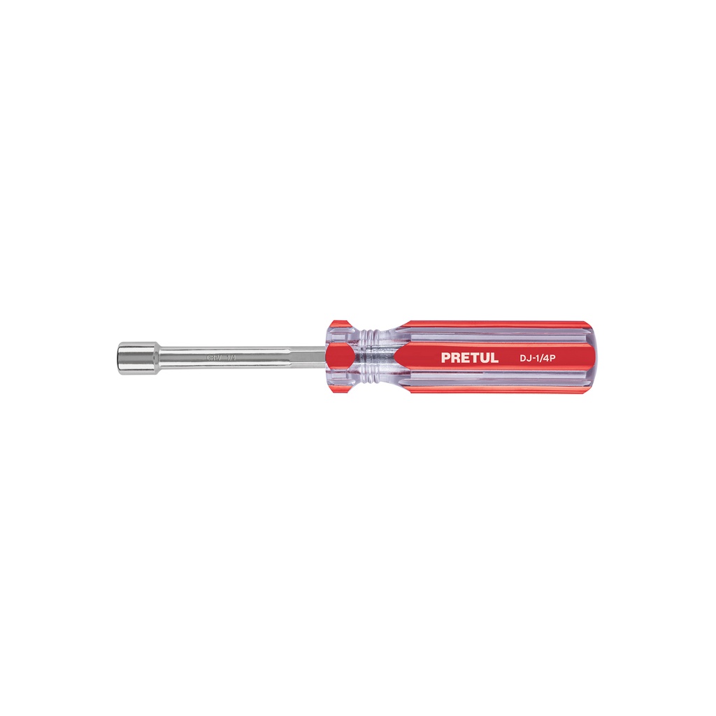 [DJ-1/4P] Desarmador de caja 1/4" mango de PVC, Pretul