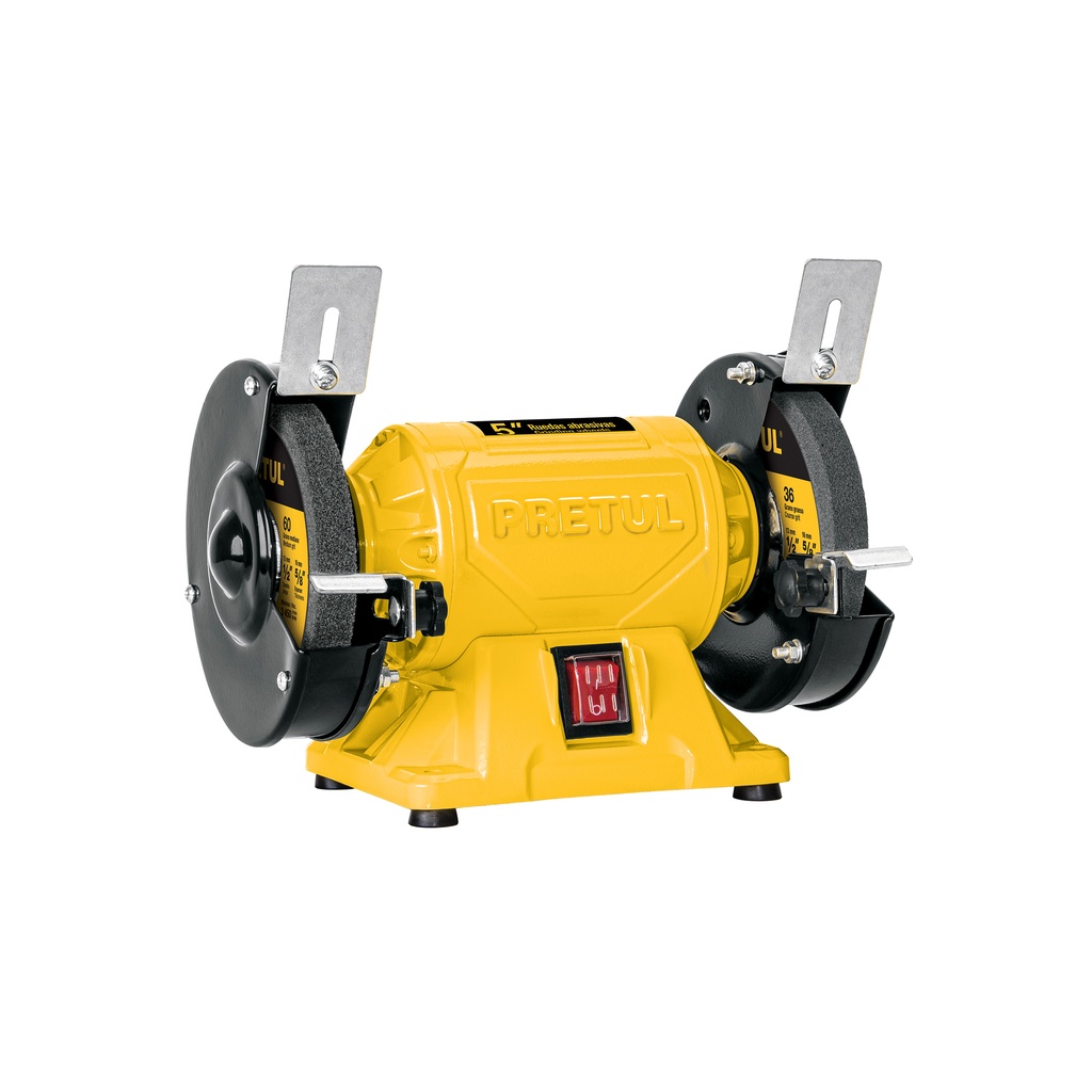 Esmeril de banco de 5" de 1/6 HP (120 W), Pretul