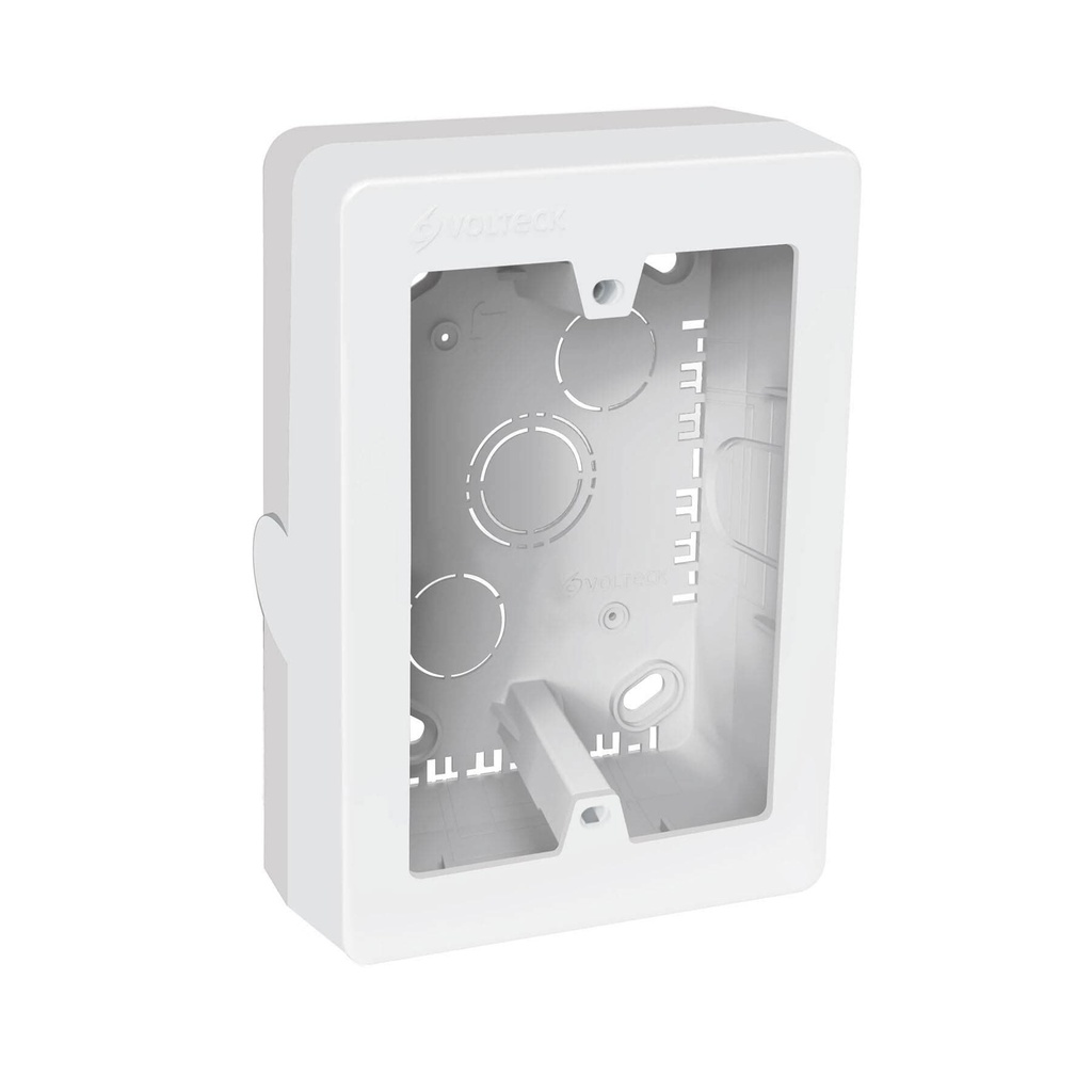 [CRU-3X5] Caja de contactos para canaleta 3" x 5", blanca, Volteck