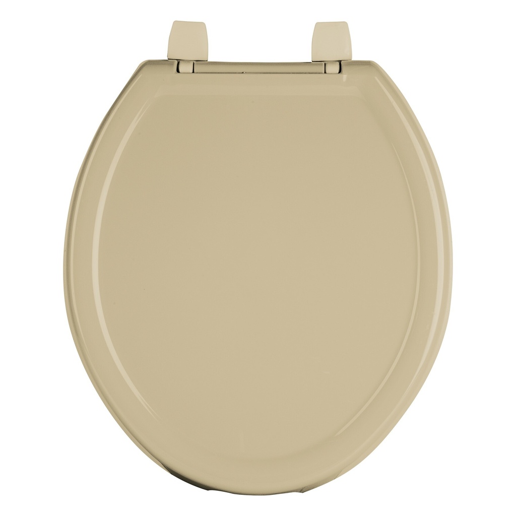 Asiento redondo ligero con tapa para WC, beige, FOSET BASIC