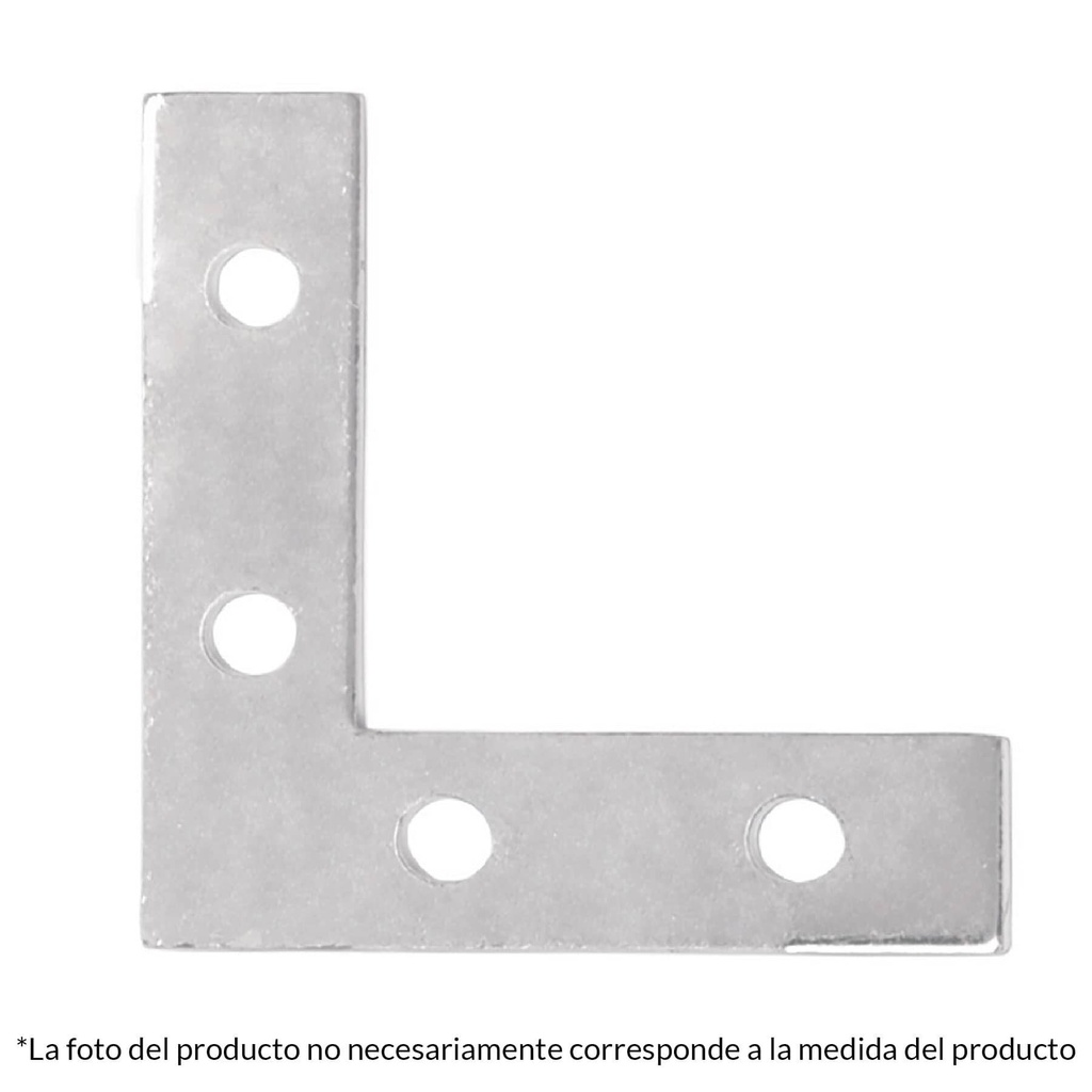 [ECAN-4] Bolsa c/24 escuadras planas cantoneras 4" x 4", Fiero
