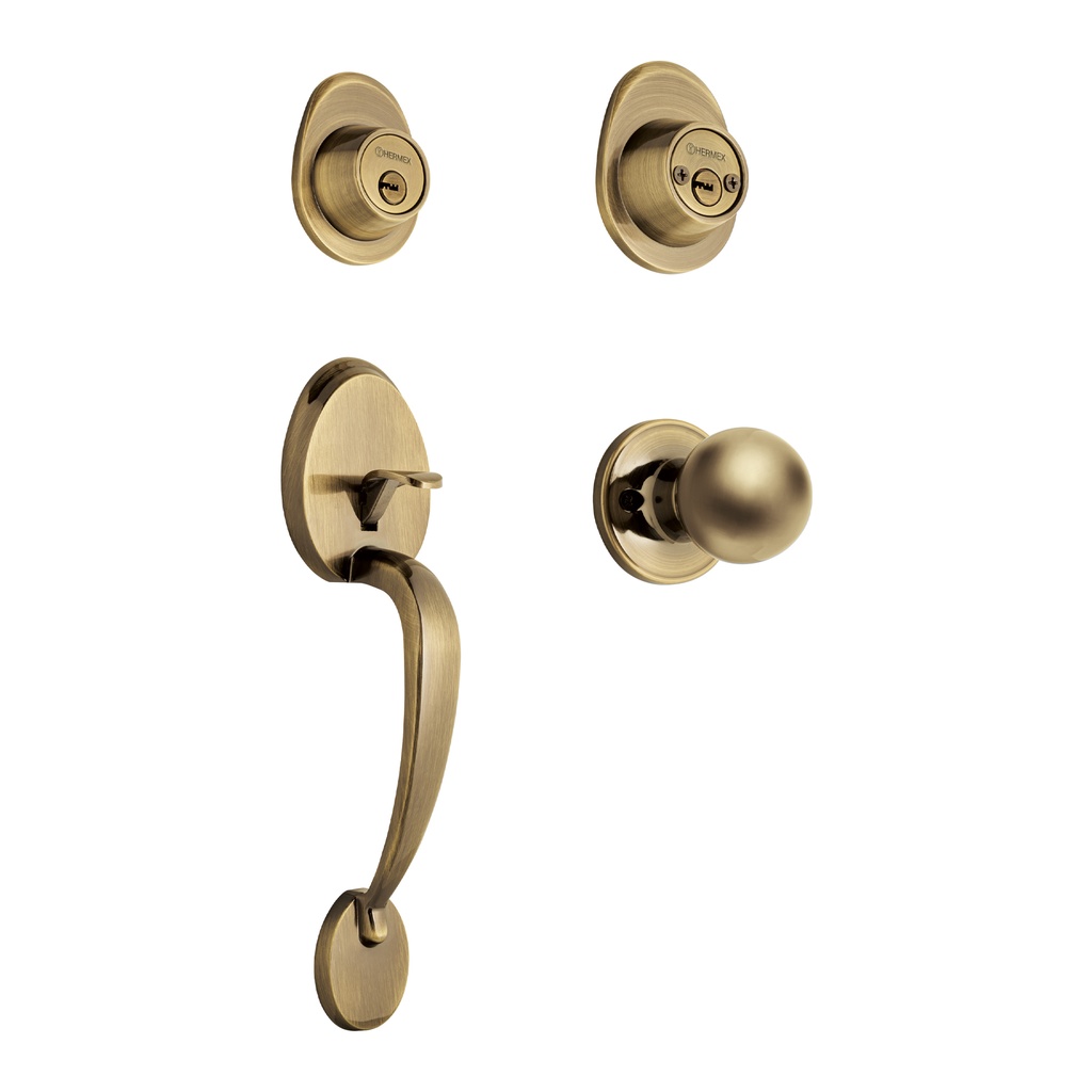 Jaladera y perilla, Lugo llave-llave, LA, HERMEX