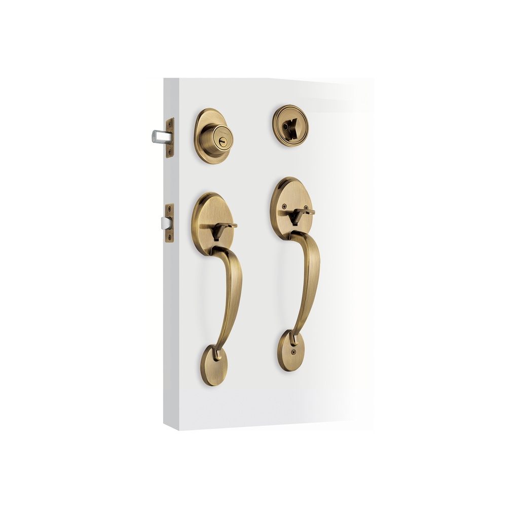 Doble jaladera y perilla, Lugo mariposa, LA, HERMEX