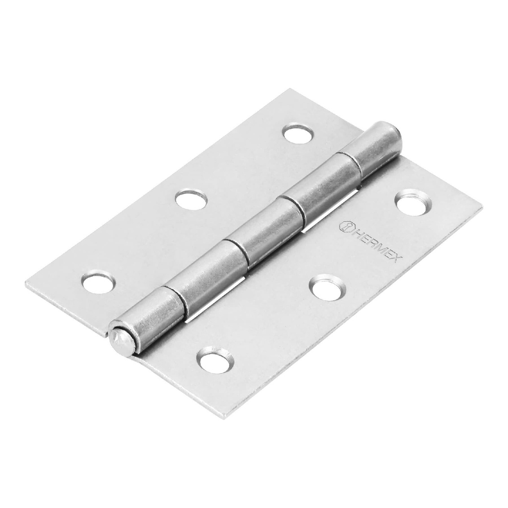 Bisagra rectangular 3-1/2" acero pulido, Hermex
