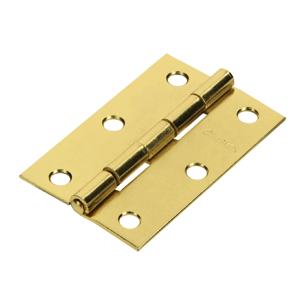 [BR-251] Bisagra rectangular 2-1/2' acero latonado, HERMEX
