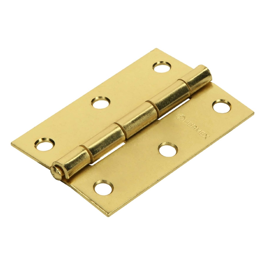 Bisagra rectangular 3" acero latonado, Hermex