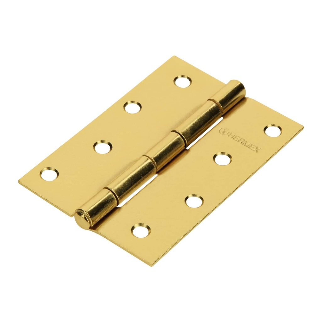 [BR-401] Bisagra rectangular 4' acero latonado, HERMEX