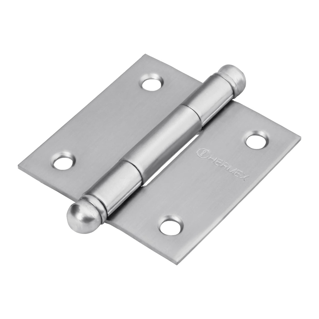 Bisagra cuadrada 2" acero inox, cabeza redonda, Hermex