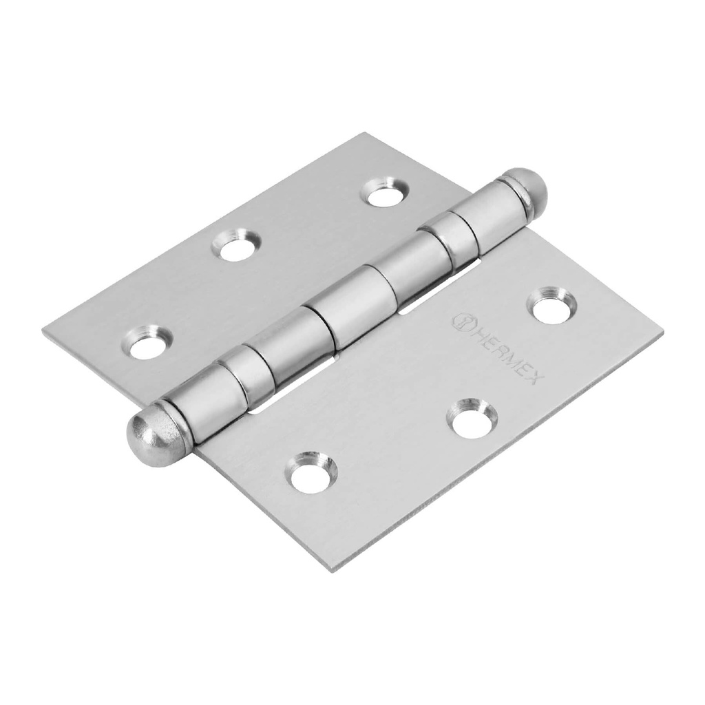 Bisagra cuadrada 3" acero inox, cabeza redonda, Hermex