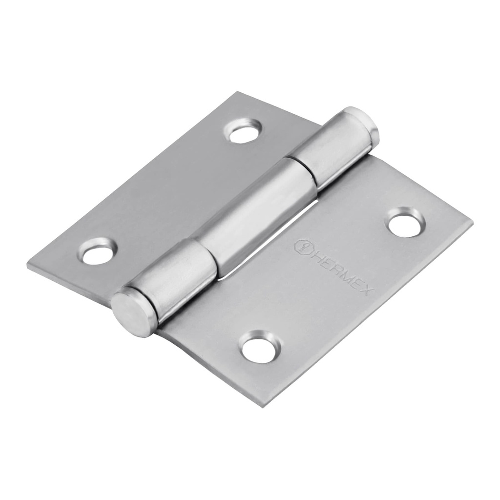 Bisagra cuadrada 2" acero inox, cabeza plana, Hermex