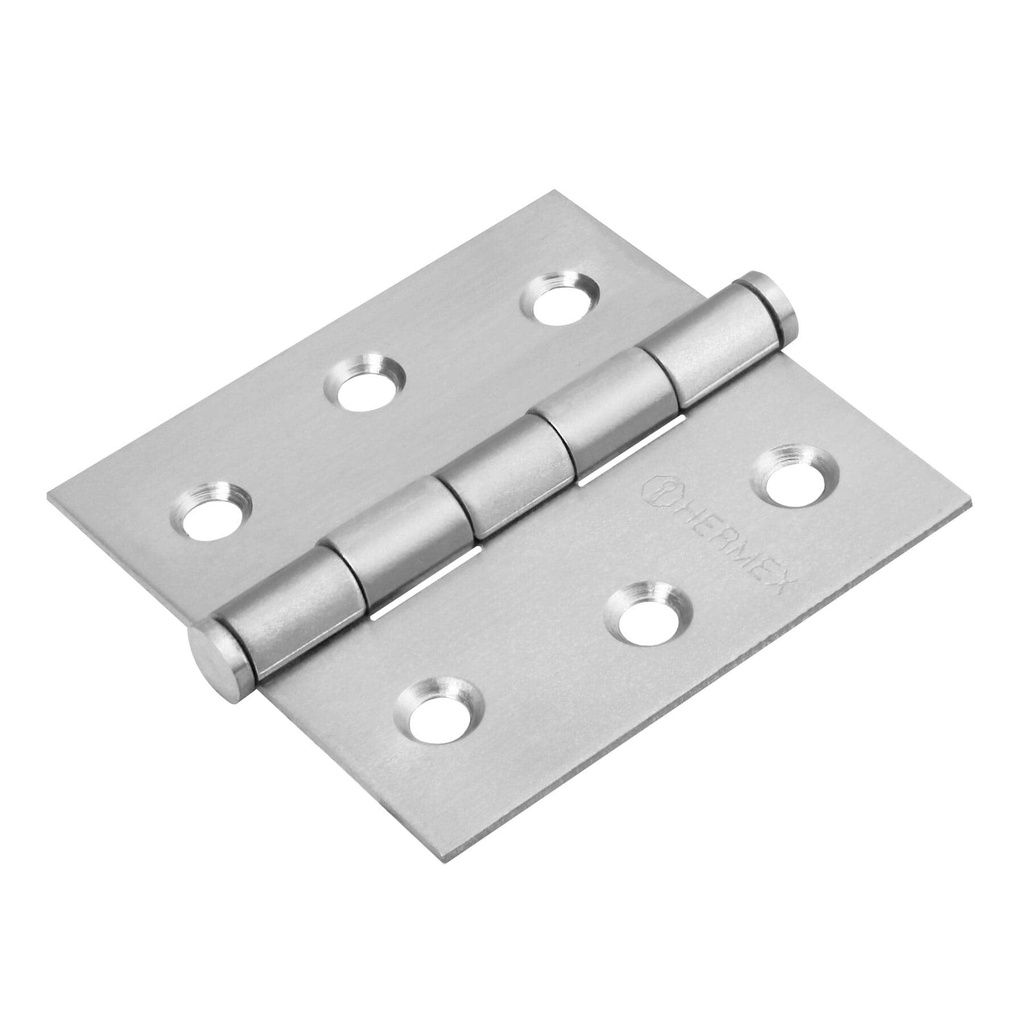 Bisagra cuadrada 2-1/2" acero inox, cabeza plana, Hermex