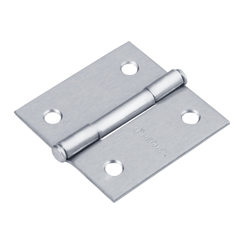 Bisagra cuadrada 2", satinado, cabeza plana, HERMEX
