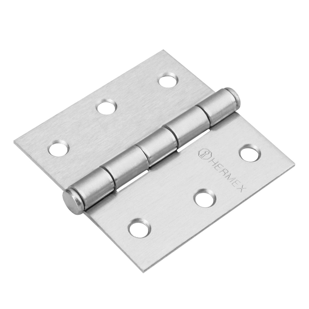 Bisagra cuadrada 2-1/2", satinado, cabeza plana, HERMEX