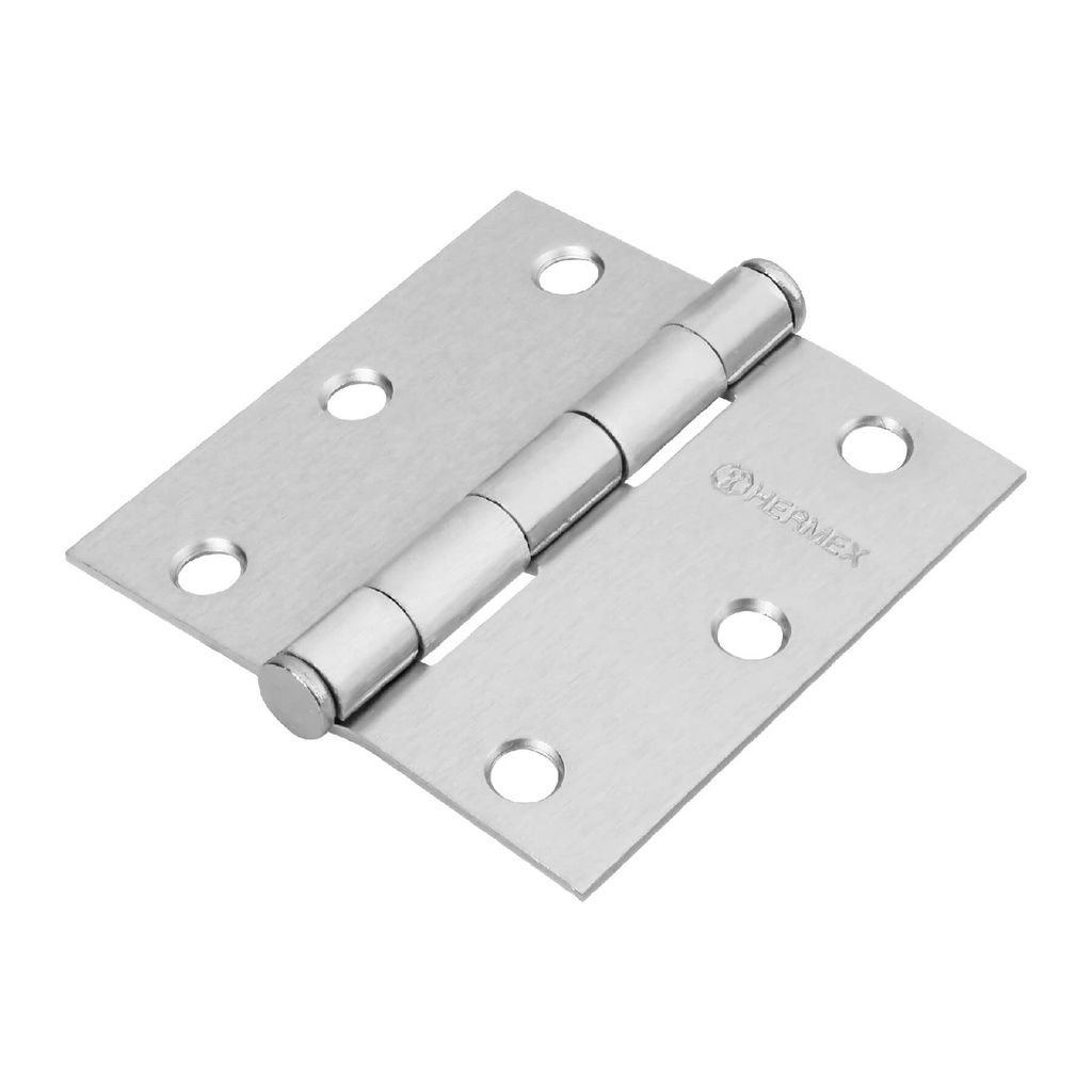 [BC-303P] Bisagra cuadrada 3', satinado, cabeza plana, HERMEX