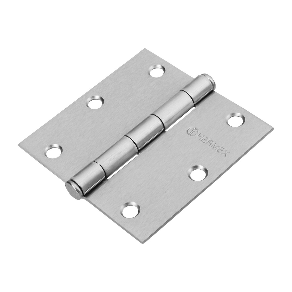 [BC-353P] Bisagra cuadrada 3-1/2', satinado, cabeza plana, HERMEX