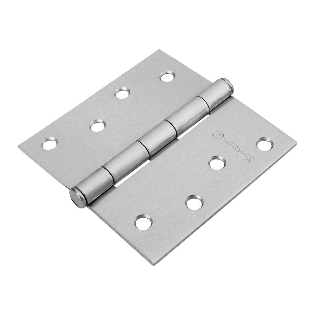 [BC-403P] Bisagra cuadrada 4", satinado, cabeza plana, HERMEX