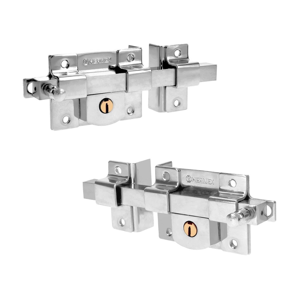 Cerradura de barra fija, izquierda, blíster, Hermex
