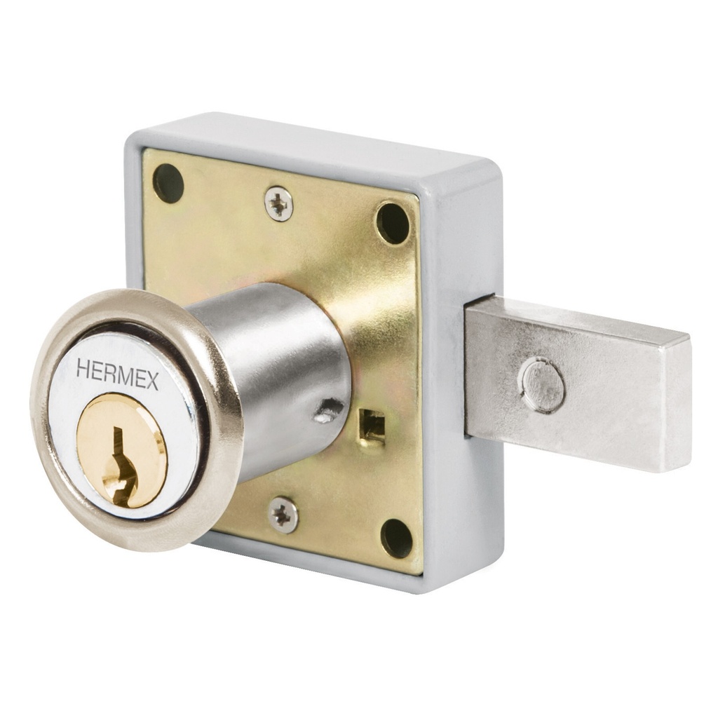 [CM-26C] Cerradura para mueble, modelo 26, cromo, HERMEX