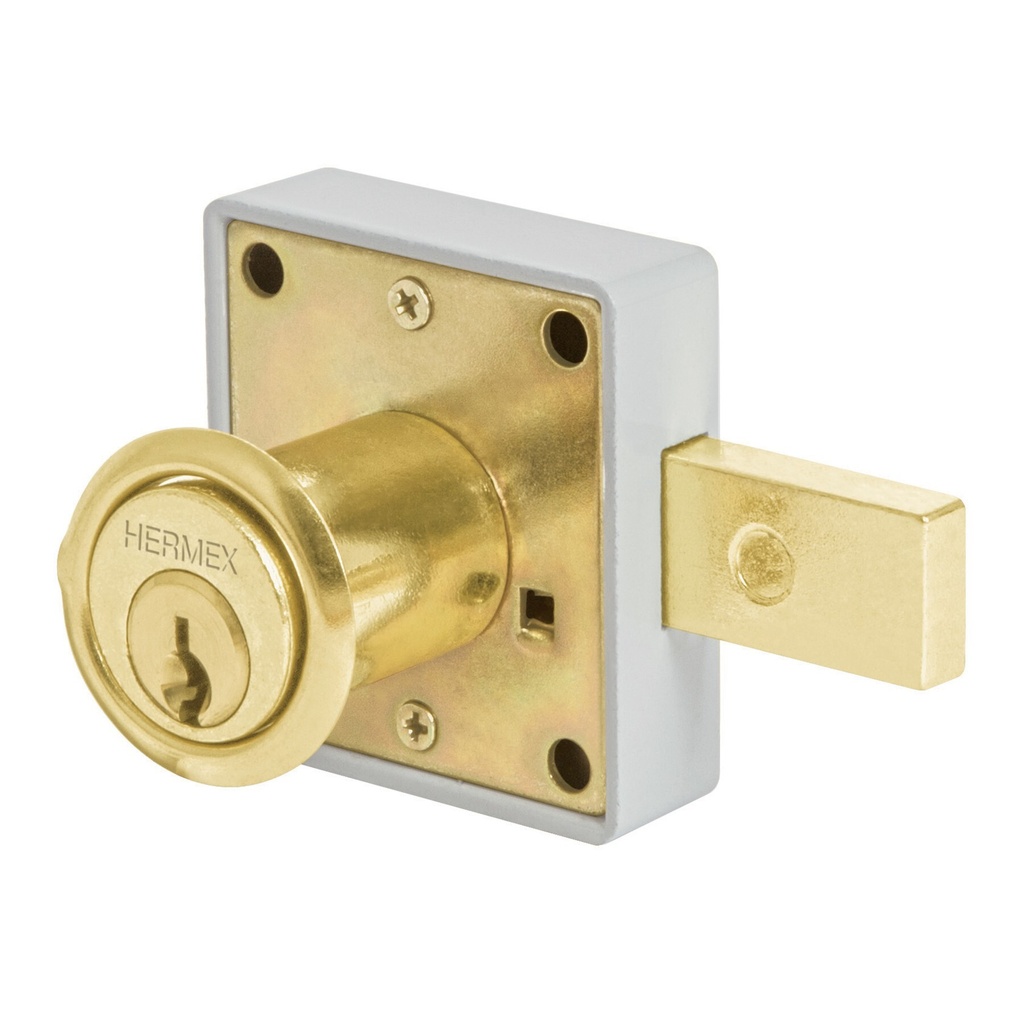 [CM-26L] Cerradura para mueble, modelo 26, latón, HERMEX