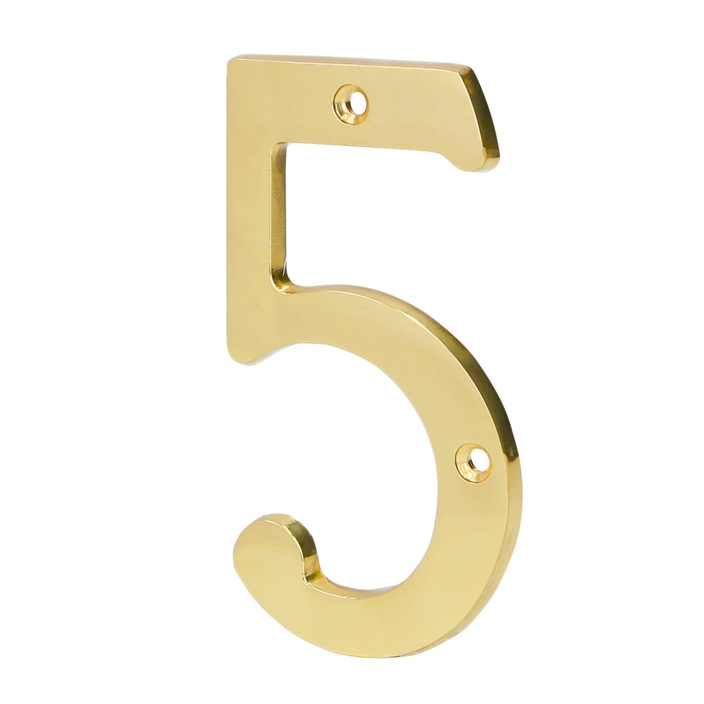 [NUCH-5] Número 5 de latón sólido 4", Hermex
