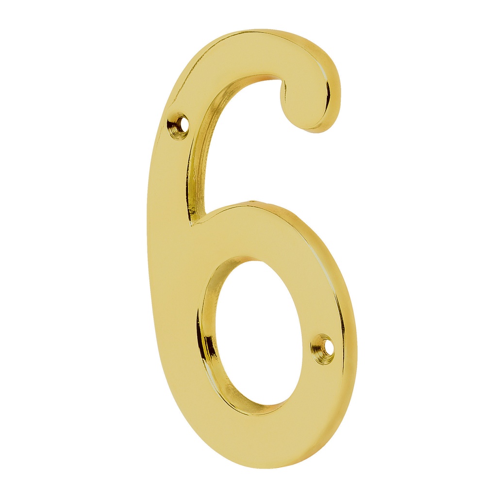 [NUCH-6] Número 6 de latón sólido 4", Hermex