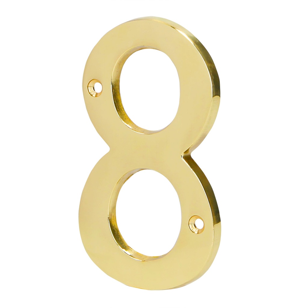 [NUCH-8] Número 8 de latón sólido 4", Hermex