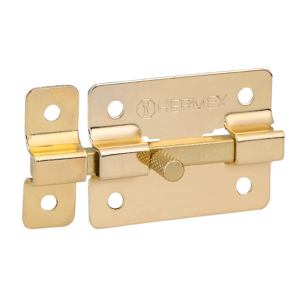 Pasador de barra plana 2" acabado latón, Hermex
