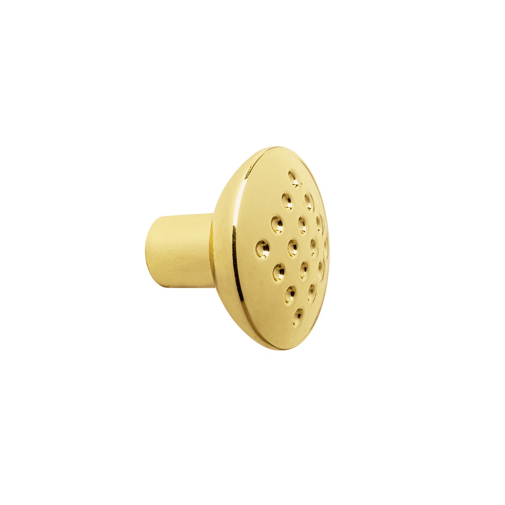 Perilla metálica estilo "Contempo", latón brillante, Hermex