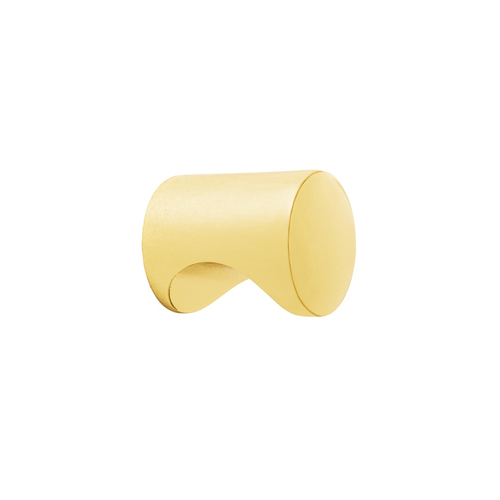 Perilla metálica estilo "Cilindro", latón brillante, Hermex