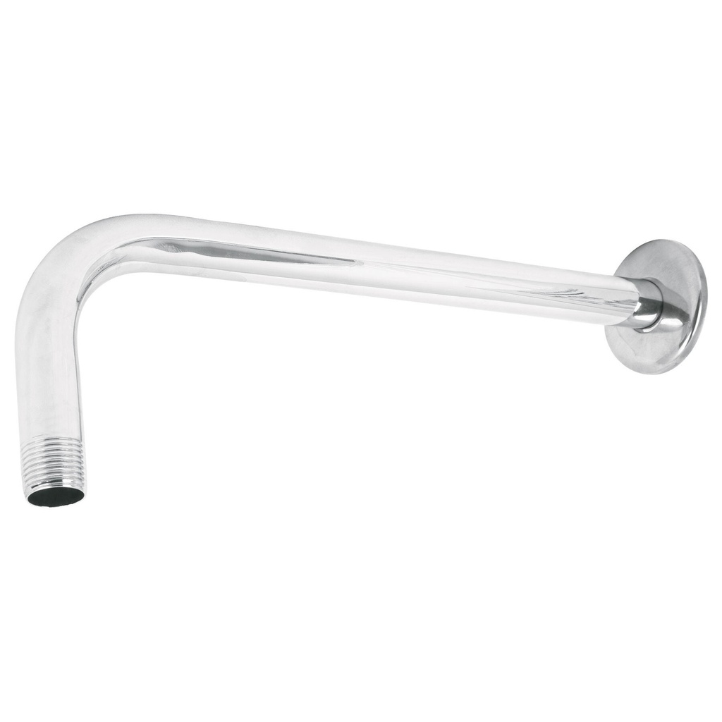 [BCH-600] Brazo recto con chapetón para regadera, 30 cm, cromo, Foset