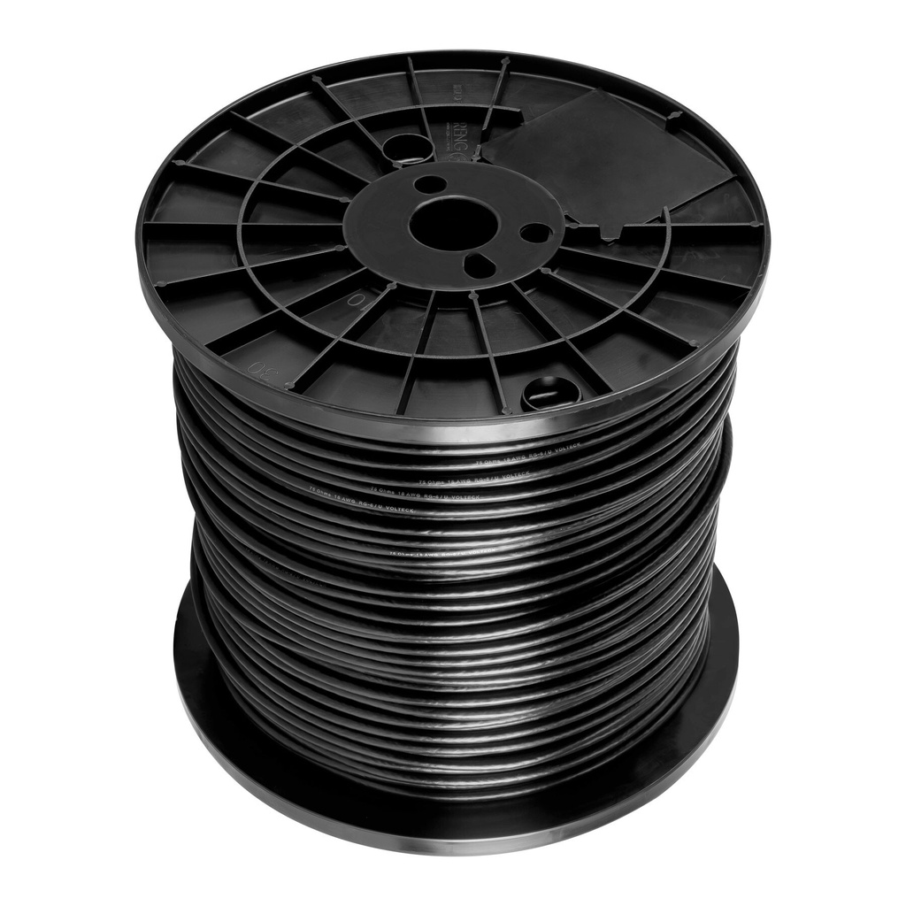 [CABCO-6300] Metro de cable coaxial RG6 en carrete de 305 m, VOLTECK