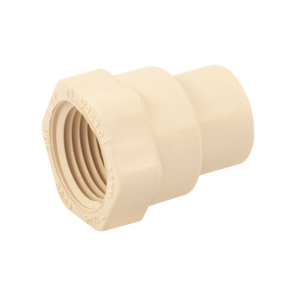 [CPVC-601] Conector hembra de CPVC 1/2', FOSET