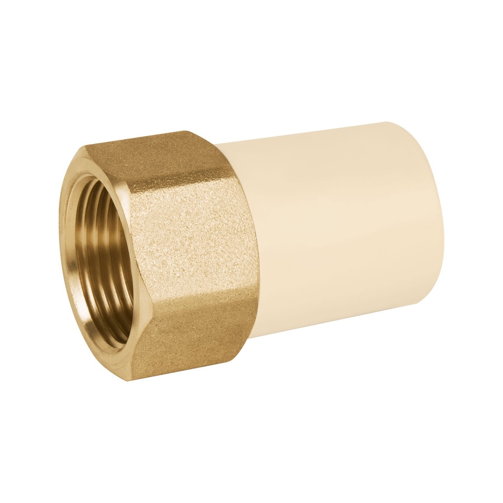 [CPVC-642] Adaptador hembra de CPVC 3/4' con inserto de latón, FOSET