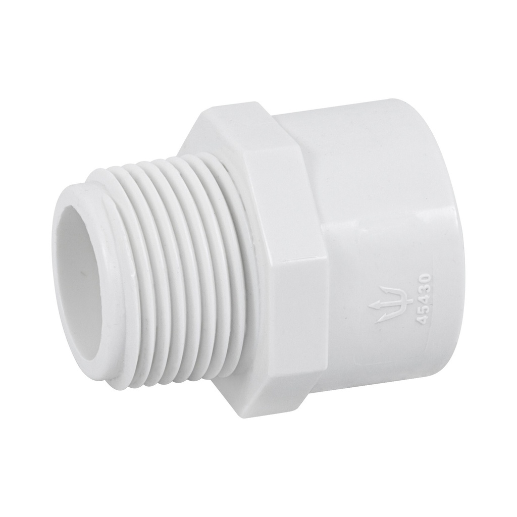 [PVC-612] Adaptador macho de PVC de 3/4", Foset