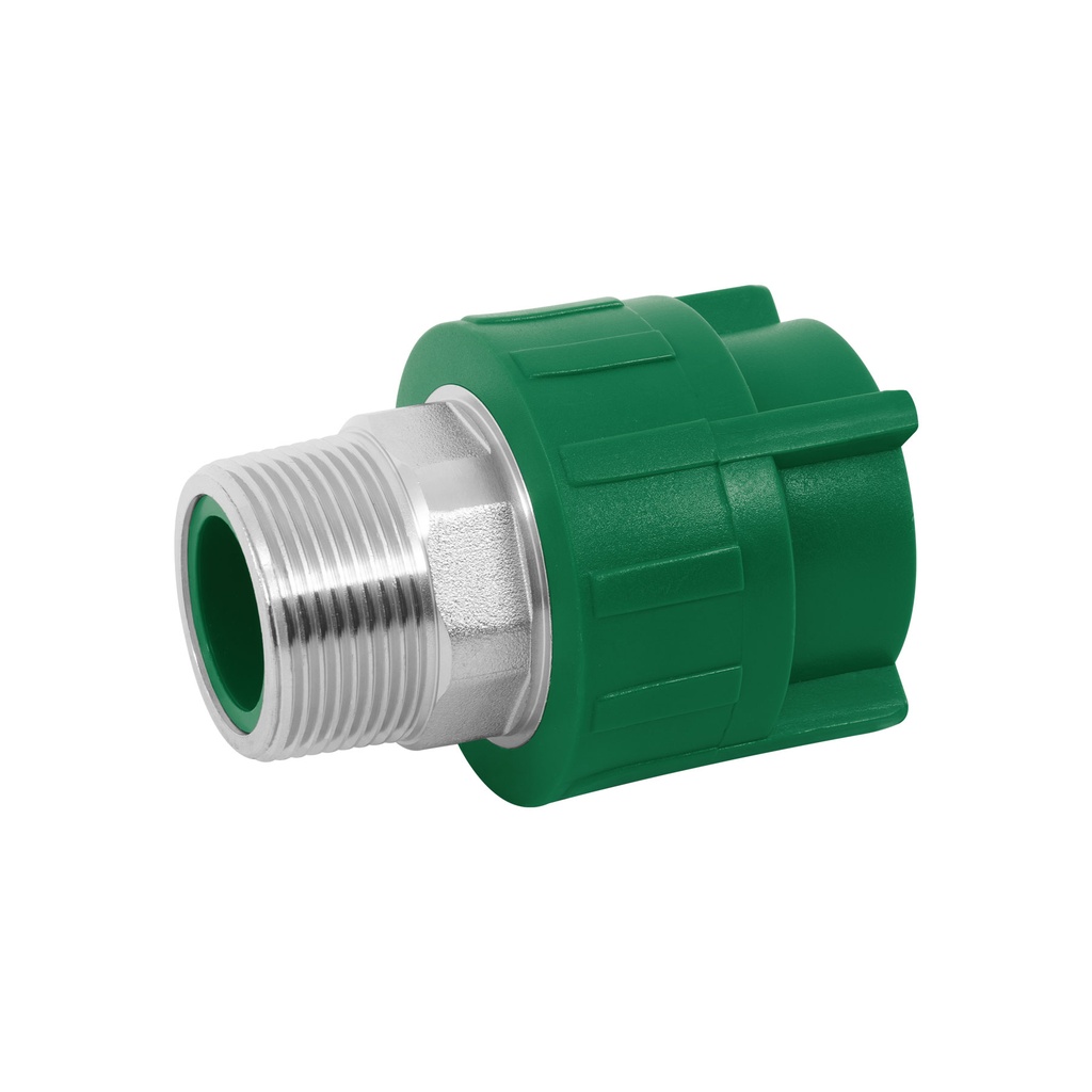 Adaptador PPR 1-1/4" macho con inserto metálico, Foset