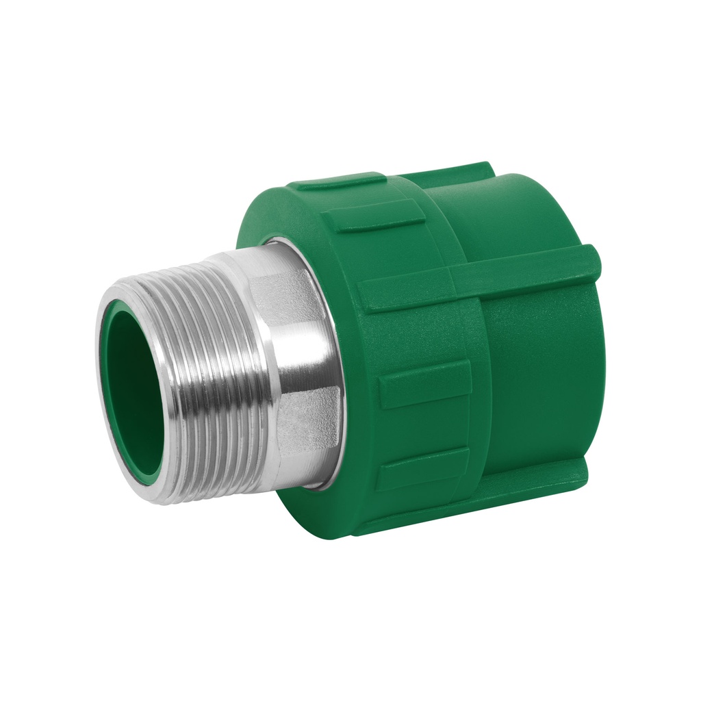 Adaptador PPR 1-1/2" macho con inserto metálico, Foset