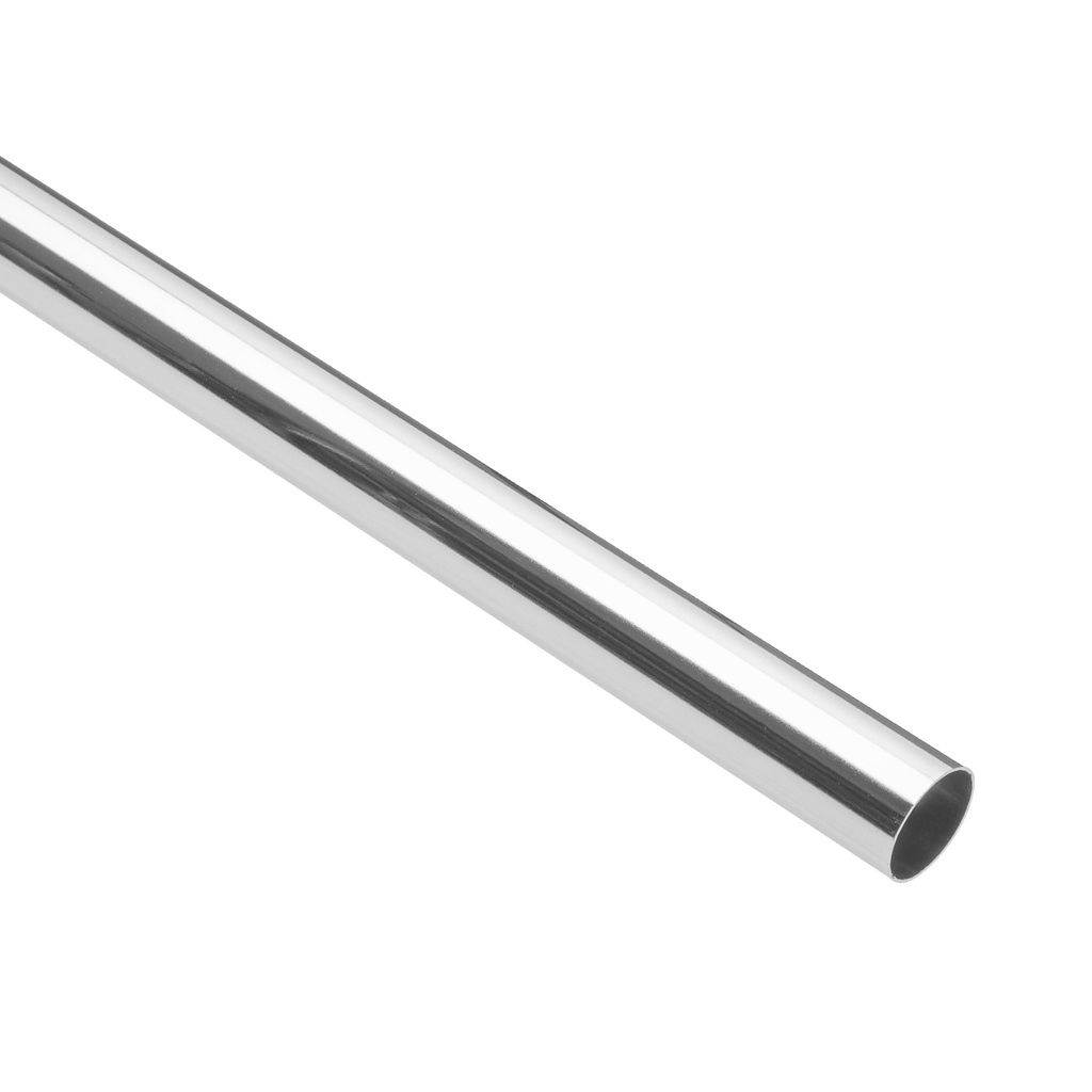 [TR-524] Tubo redondo para clóset, 2.4 m, acero cromado, Hermex