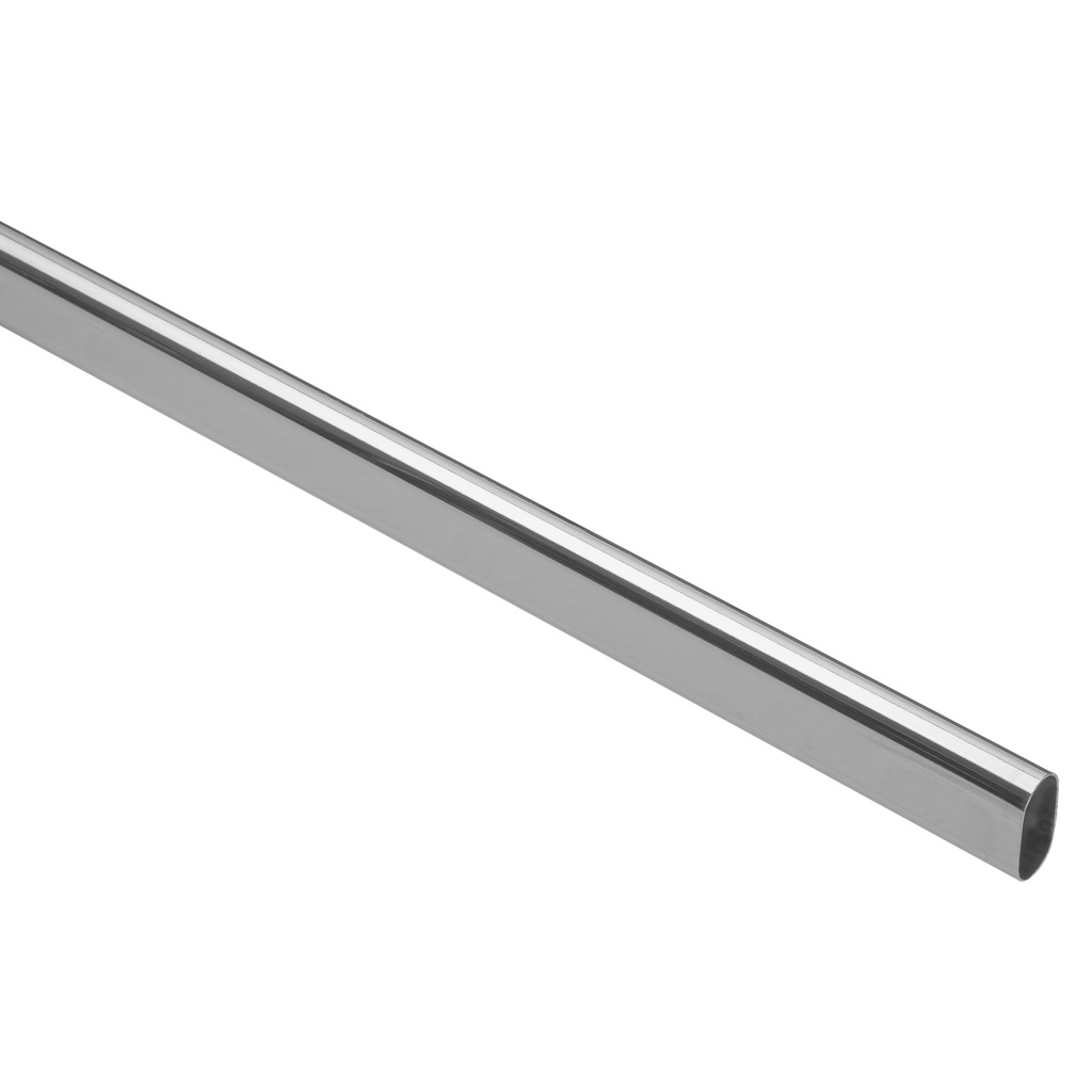 [TO-630] Tubo ovalado para clóset, 3 m, aluminio, HERMEX