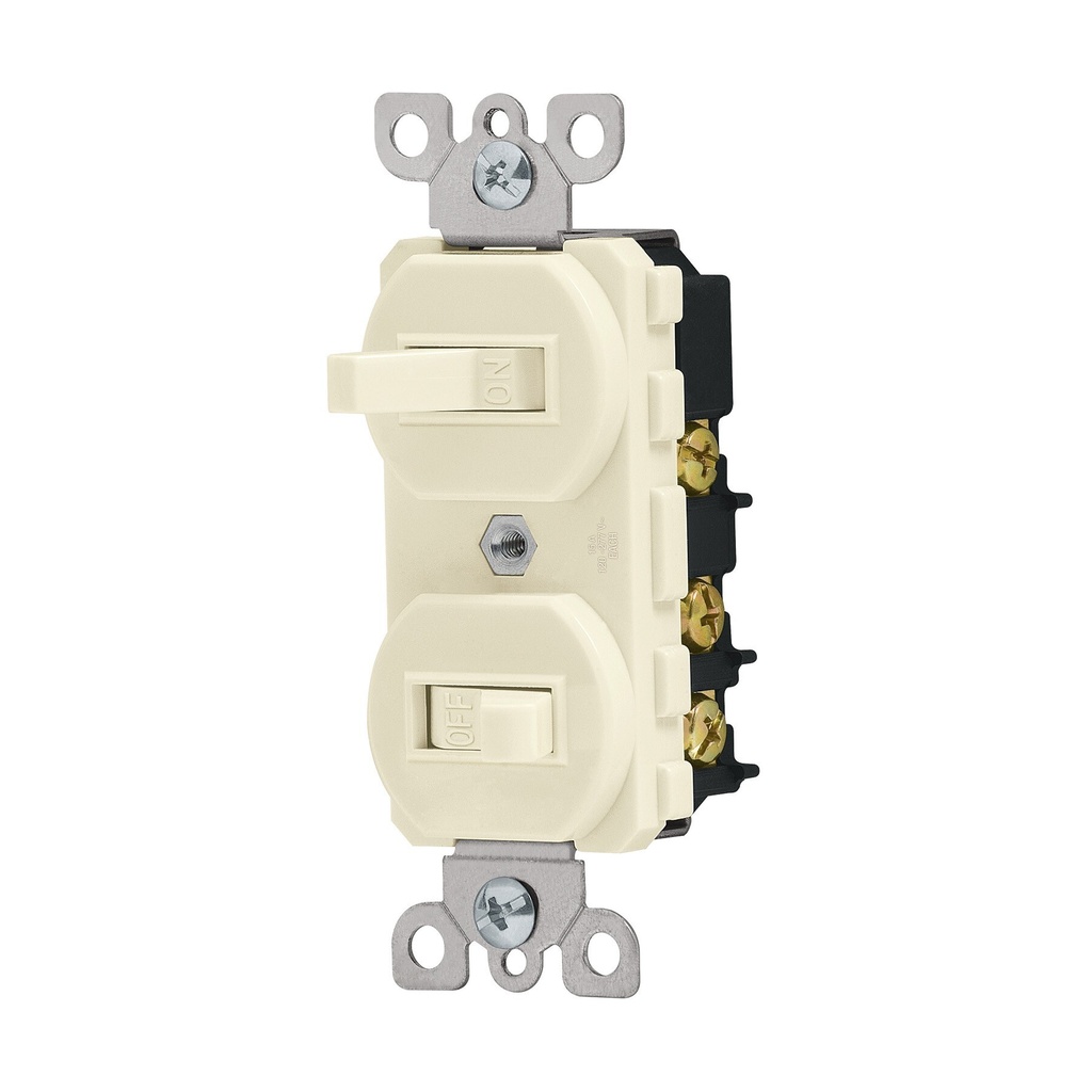 [APDO-S] Interruptor dúplex de palanca, Standard, marfil, VOLTECK