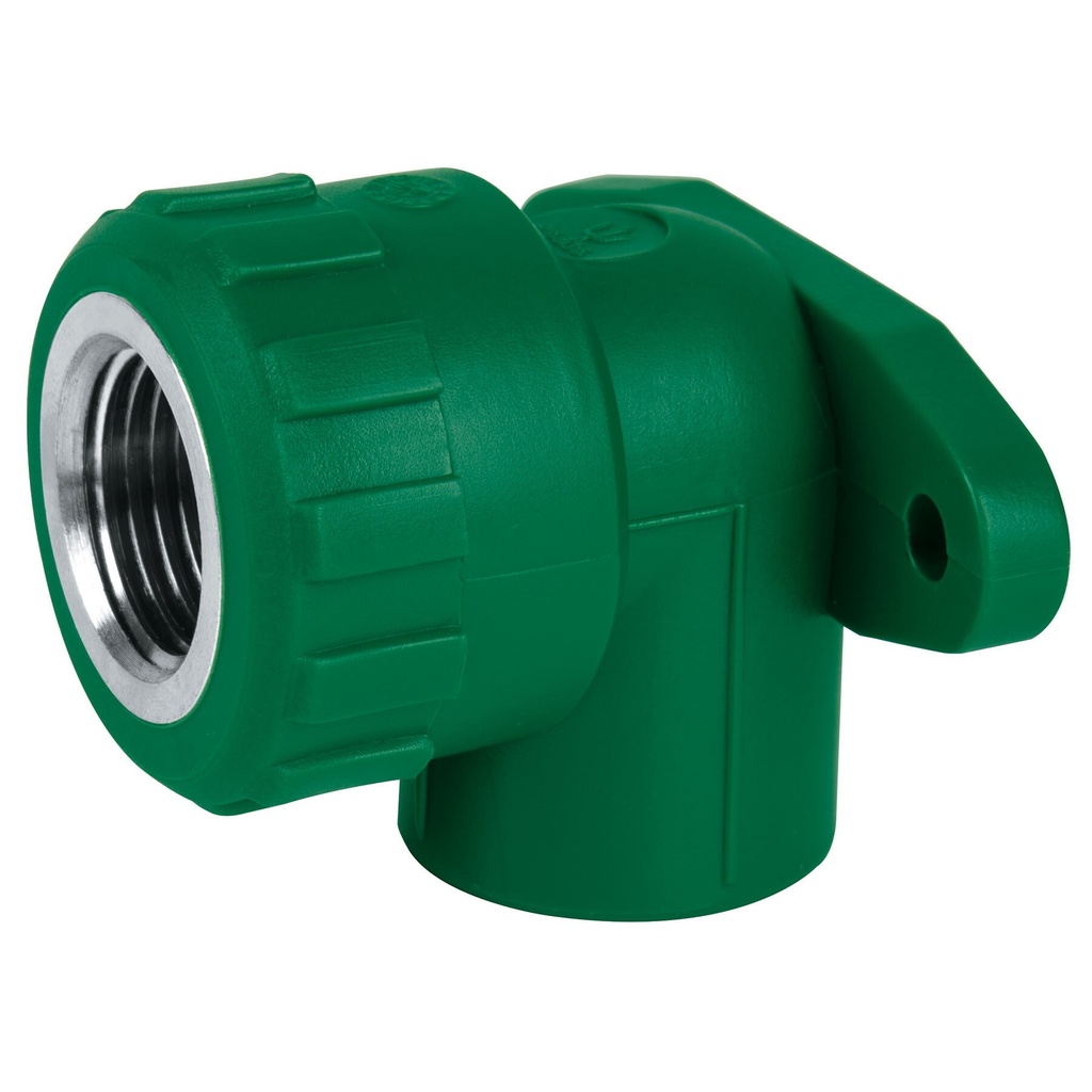 [CV-581] Codo oreja 90° PPR, 1/2", hembra con inserto metálico, Foset