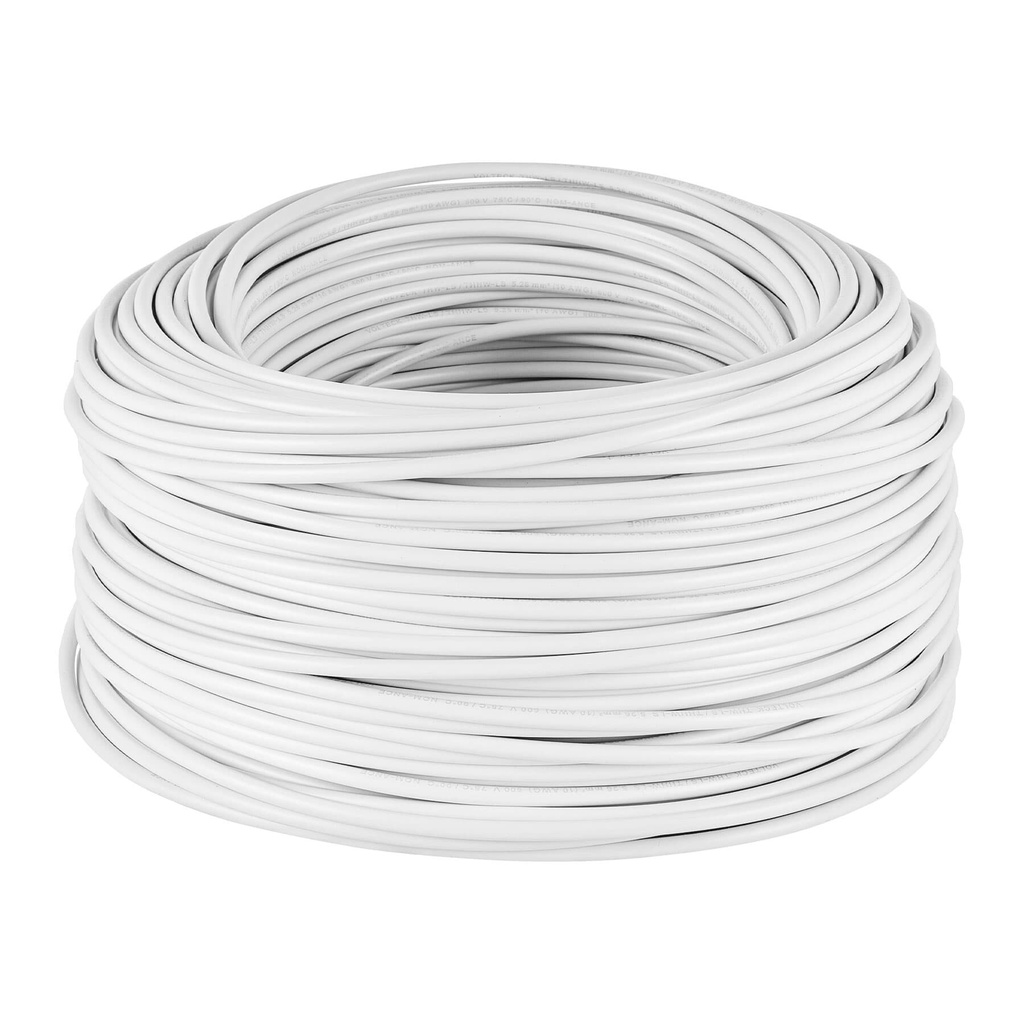 [CAB-10B] Rollo de 100 m de cable THHW-LS 10 AWG blanco, VOLTECK