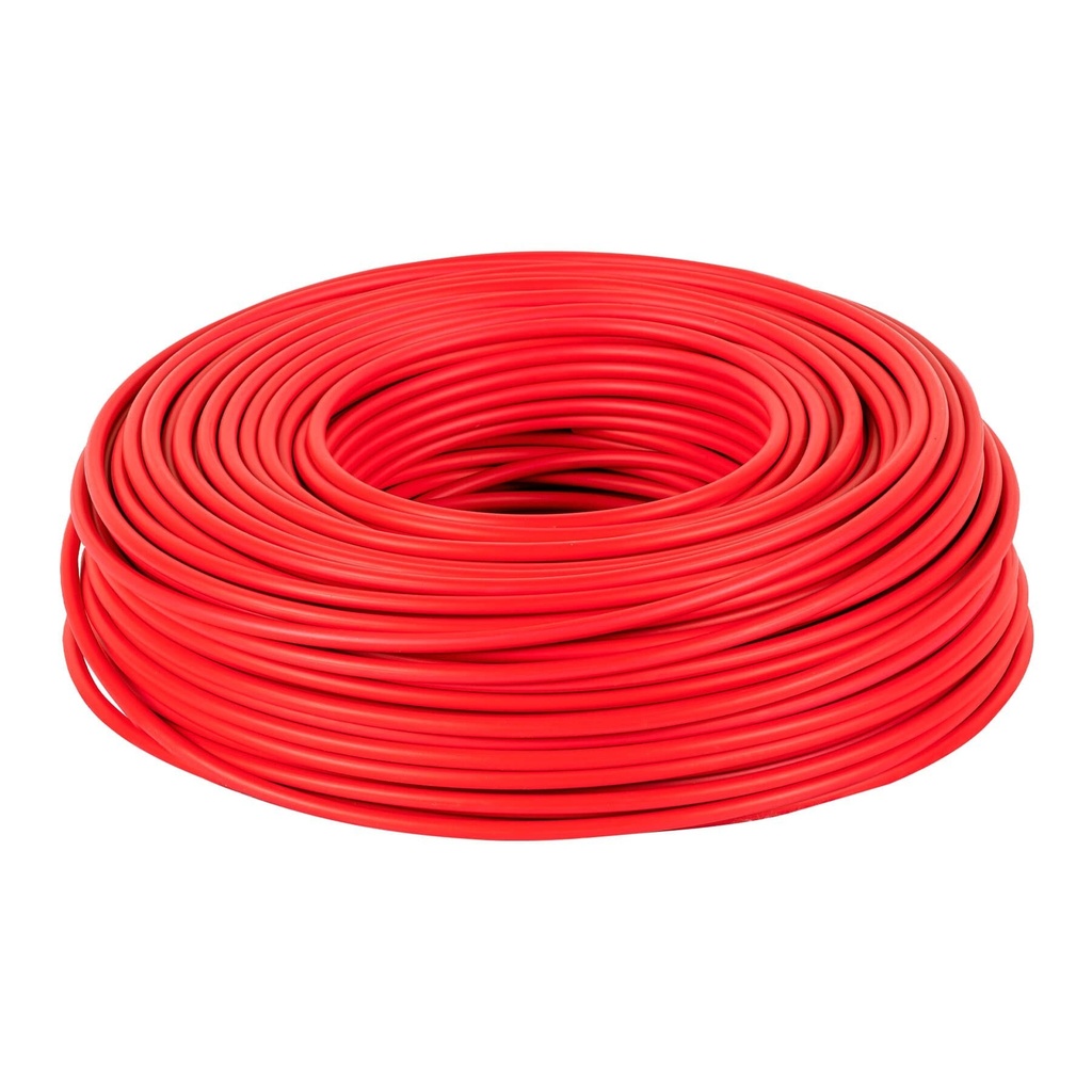 [CAB-8R] Rollo de 100 m de cable THHW-LS 8 AWG rojo, VOLTECK