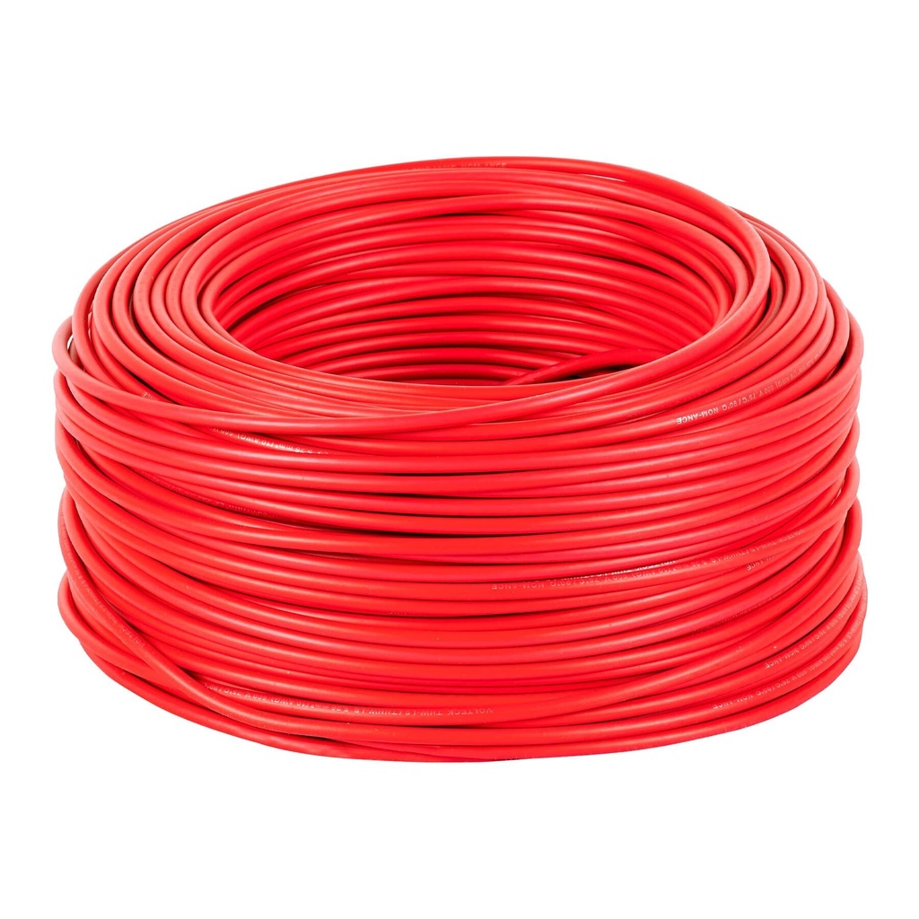 [CAB-10R] Rollo de 100 m de cable THHW-LS 10 AWG rojo, VOLTECK