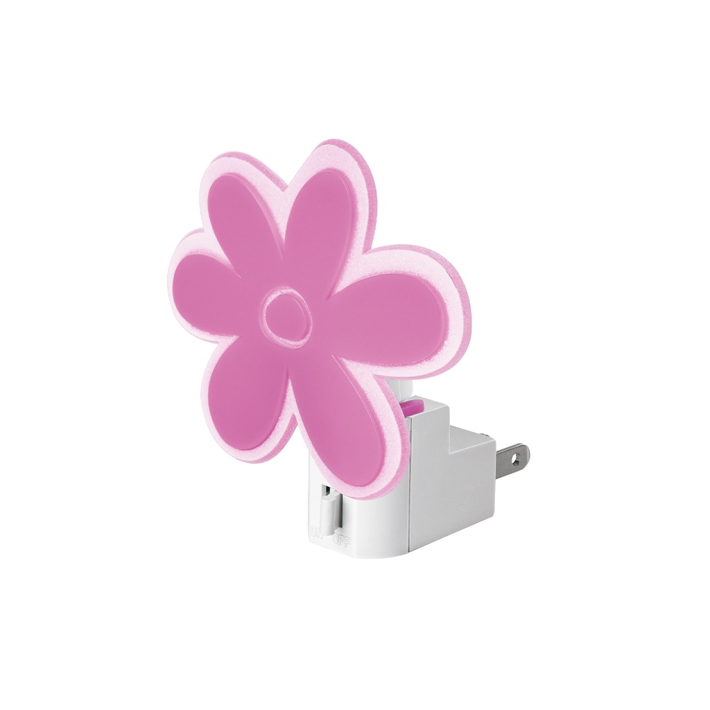 [LUZ-01] Luz de noche con lámpara E12, flor, Volteck